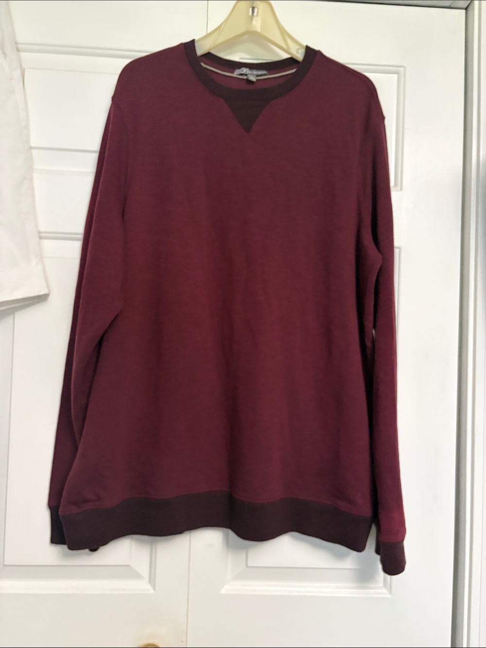 Ike Behar Men's Burgundy Crewneck Sweater with Contrast Trim